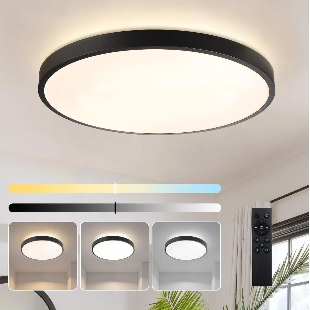 Brilagi - Corp de iluminat LED reglabil GLASS POOL DOUBLE, 80 W, 230 V, 60 cm, negru + telecomandă