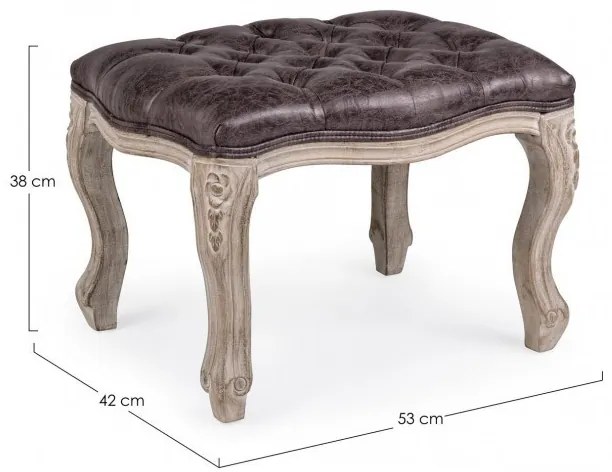 Taburet sprijin pentru picioare, negru, Diva, Bizzotto