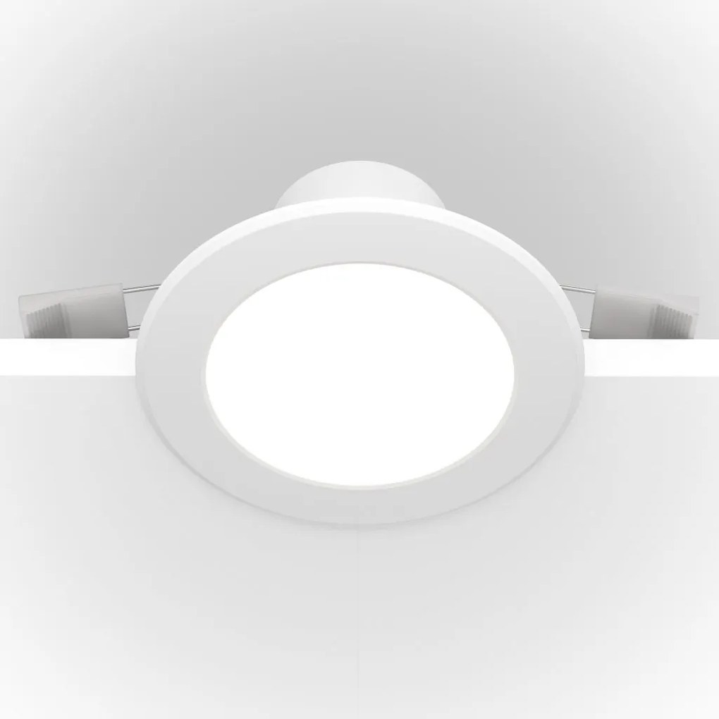 Spot LED incastrabil design tehnic IP44 Stockton alb