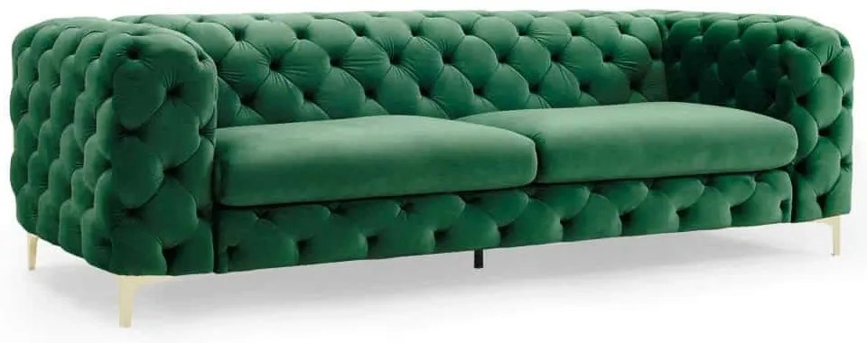 Canapea design Chesterfield, Catifea, Verde Smarald, MODERN BAROCK