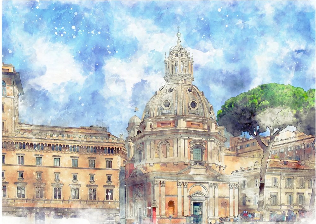 Tablou - Biserica Santa Maria di Loreto, Roma, Italia (70x50 cm)