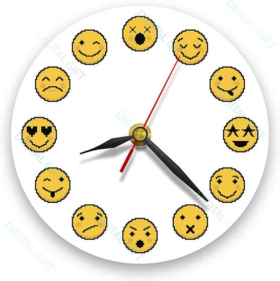 Ceas de perete - Emoji 21 cm, lemn