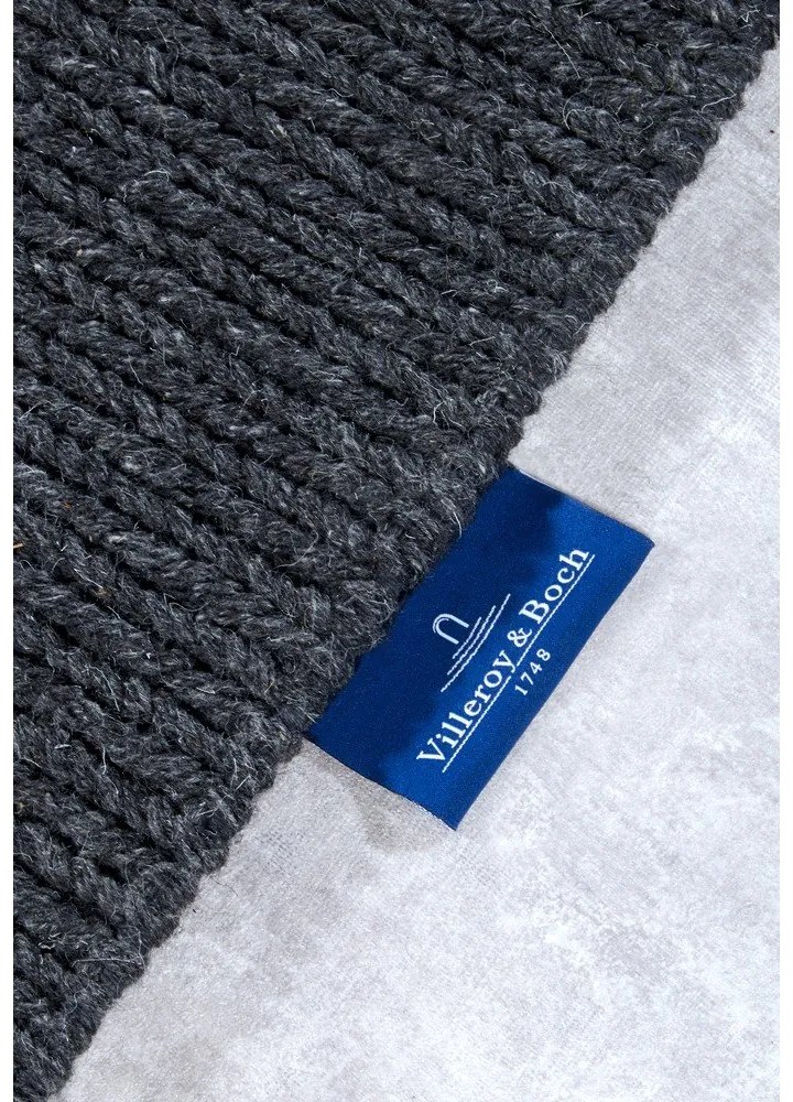 Covor tip traversă gri închis țesut manual din lână 80x200 cm Francois – Villeroy&Boch