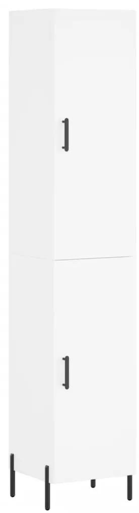 3198793 vidaXL Dulap înalt, alb, 34,5x34x180 cm, lemn prelucrat