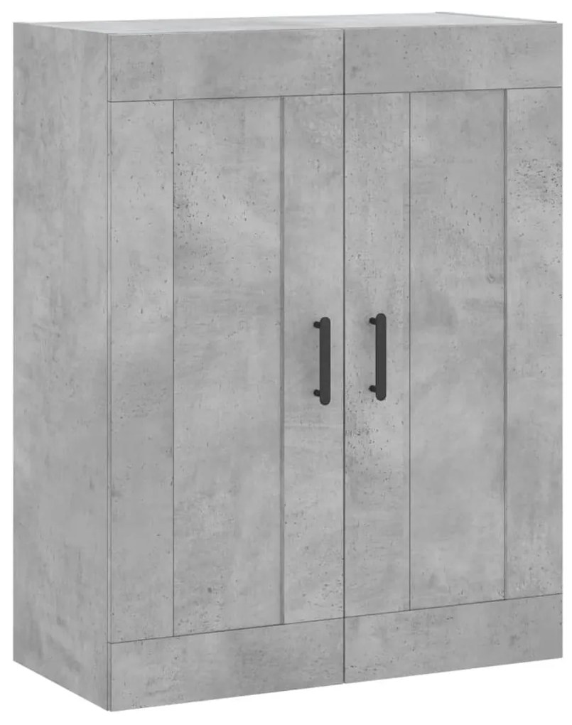 vidaXL Dulap pe perete, gri beton, 69,5x34x90 cm, lemn prelucrat