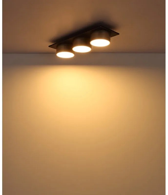 Plafoniera LED negru sampanie RAYMOND 3L