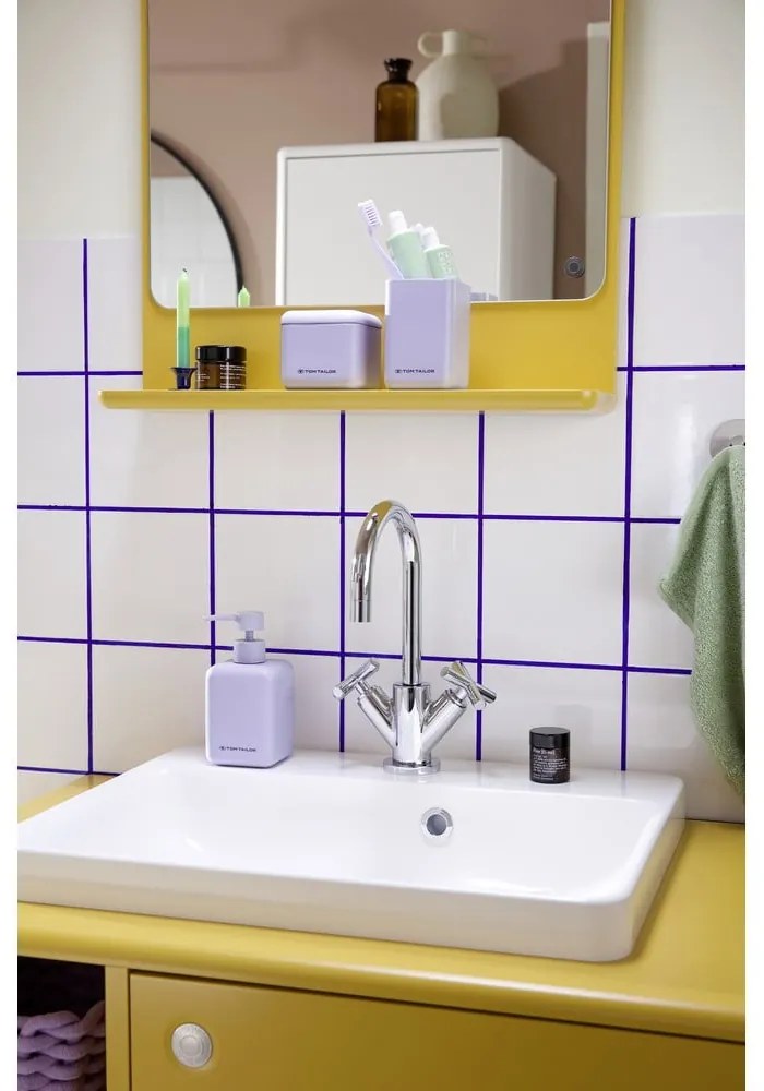 Dozator de săpun lichid mov din polirășină 380 ml Tom Tailor T-Rounded – Wenko