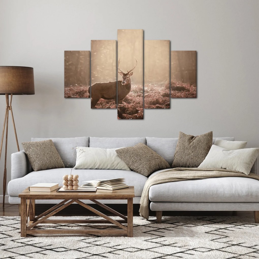 Tablou - Cerb în pădure (150x105 cm)