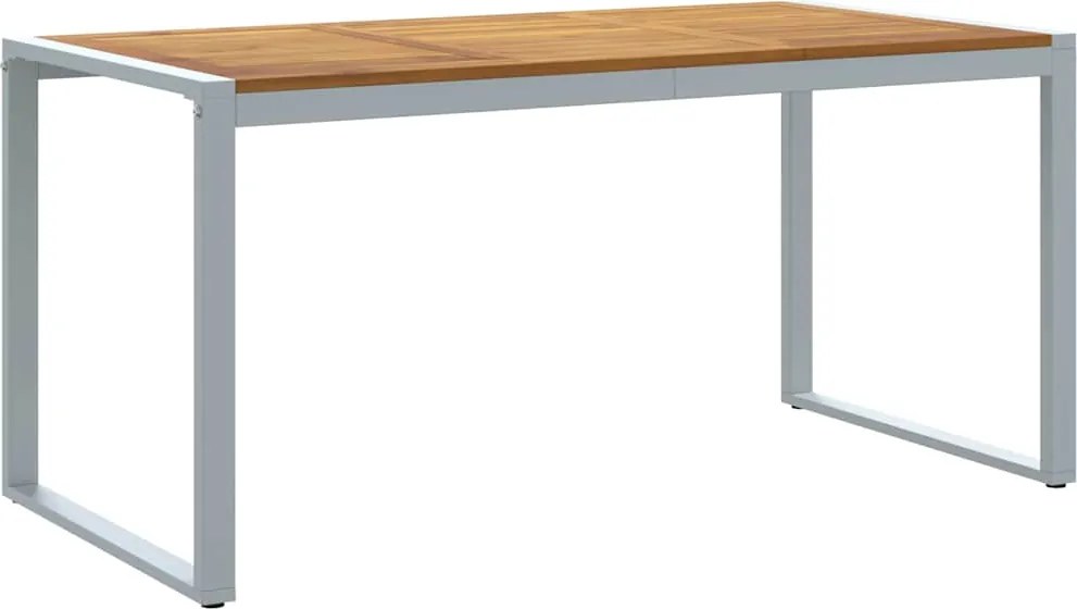 vidaXL Masă de Grădină Gri 160 x 80 x 75 cm Lemn Solid de Acacia