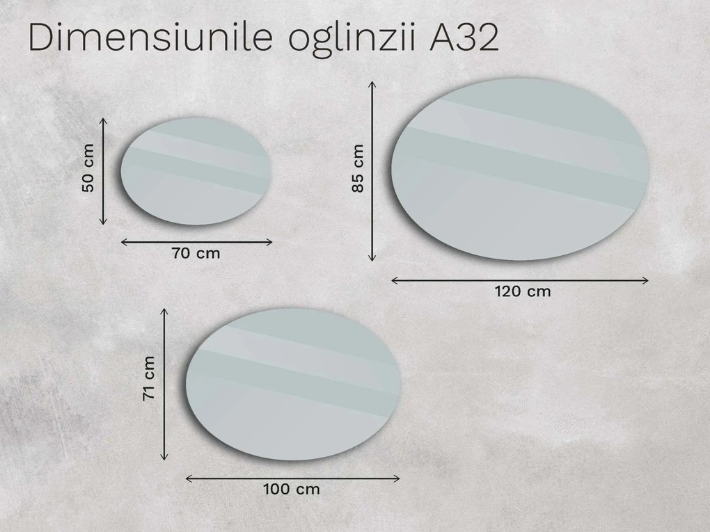 Oglindă ovală cu iluminare A32