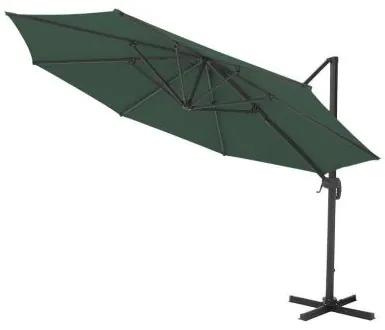 Umbrela gradina/terasa, articulatie, verde, 300 cm