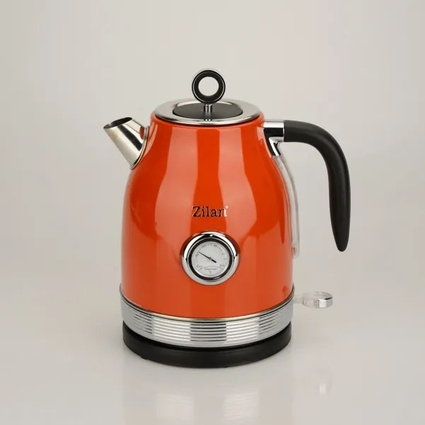 Fierbator RETRO Zilan ZLN7033 Rosu, Capacitate 1.7 Litri, Putere 2200W, Rotire 360