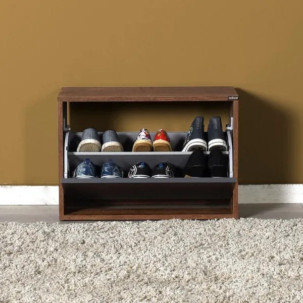 Pantofar 42x60 cm maro/antracit