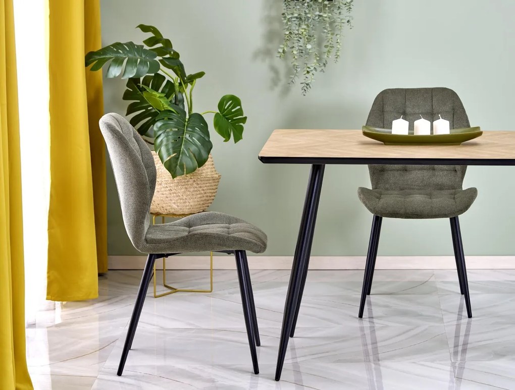 Masa Berto natur/negru L120 cm