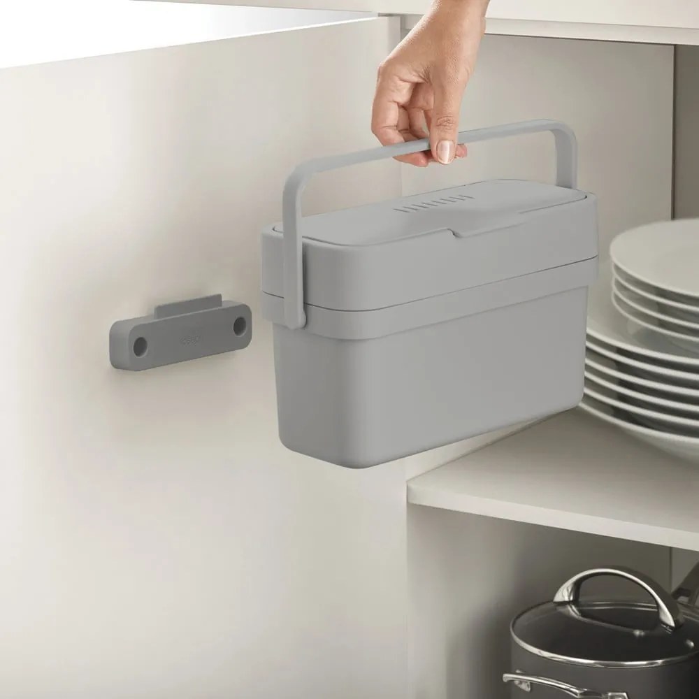 Recipient pentru deșeuri compostabile gri 4 l Duo – Joseph Joseph