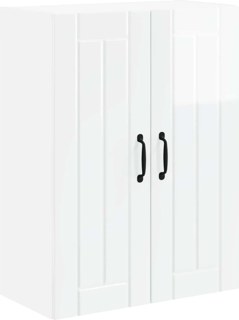 vidaXL Dulap de bucătărie Alb lucios 60 x 31 x 80 cm Lemn compozit