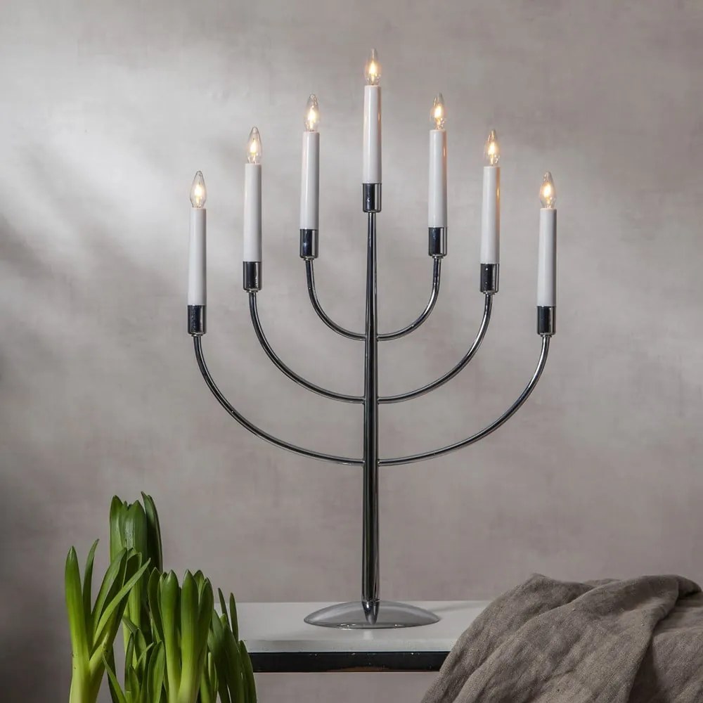 Decorațiune luminoasă de Crăciun argintie cu alimentare la priză Titus – Star Trading