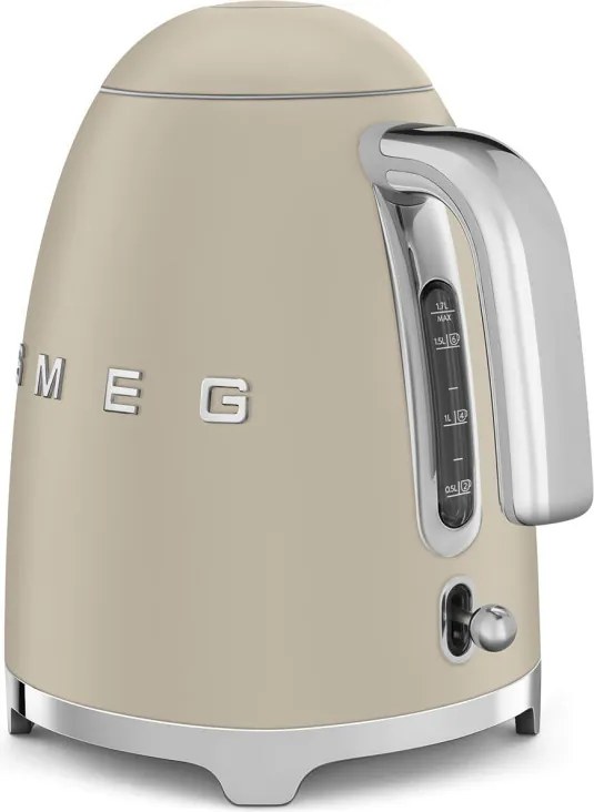 Cana electrica SMEG KLF03MLMEU, 2400 W, 1,7 l, Baza rotativa la 360°, Finisaj mat, Bej