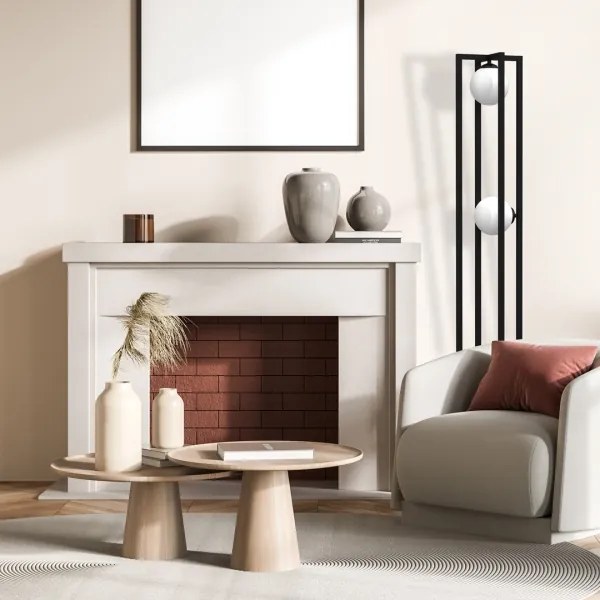 Lampadar DIEGO 2xE14/40W/230V negru