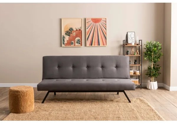 Canapea extensibilă BAKU, 2 locuri, gri