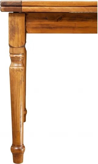 Masa pliabila, L90(180) 90 H80 cm,culoare nuc antichizat, Lemn masiv