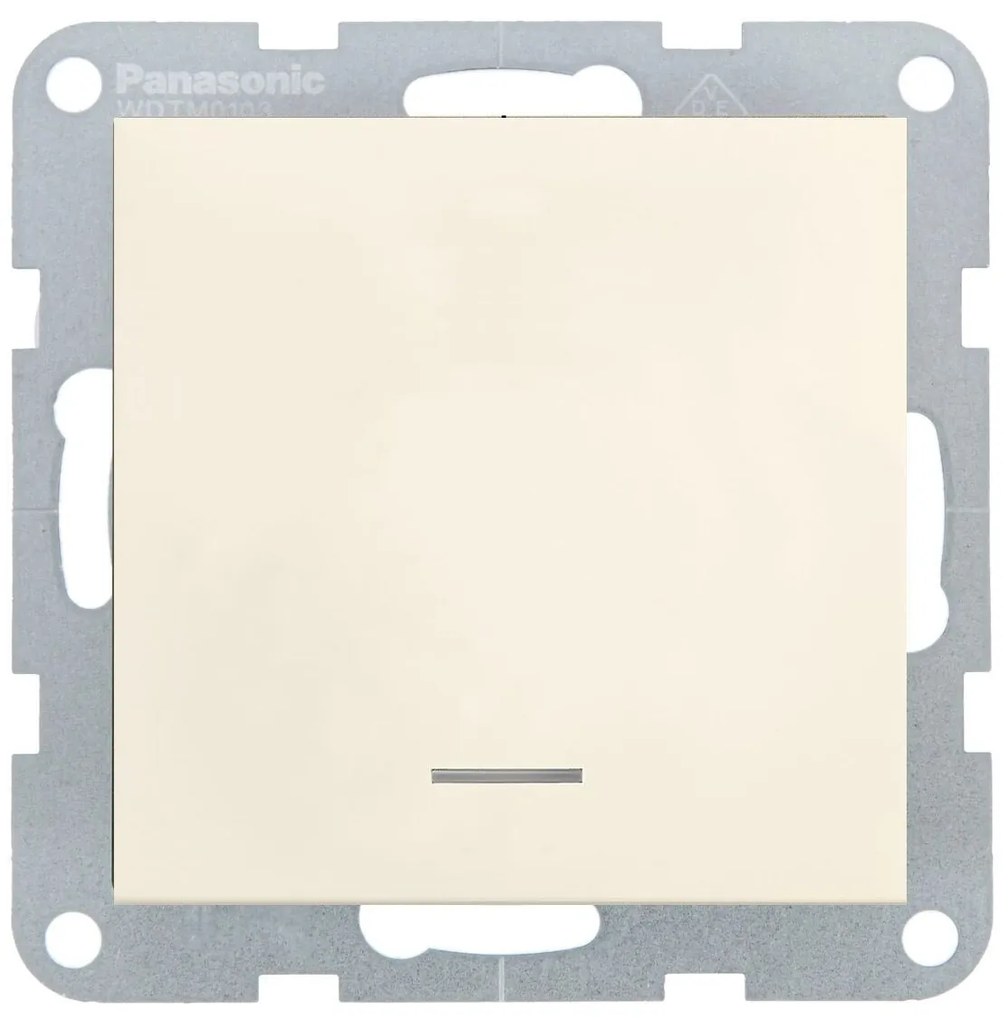 Intrerupator cu led 10A, IP20, Bej, Panasonic Karre Plus 55