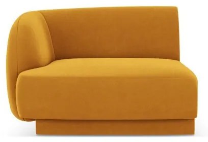 Coltar Living MILEY, Catifea, Galben, 70x90x90 cm