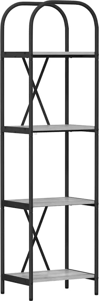 vidaXL Raft pentru cărți Gri Sonoma 40 x 30 x 146 cm Lemn compozit