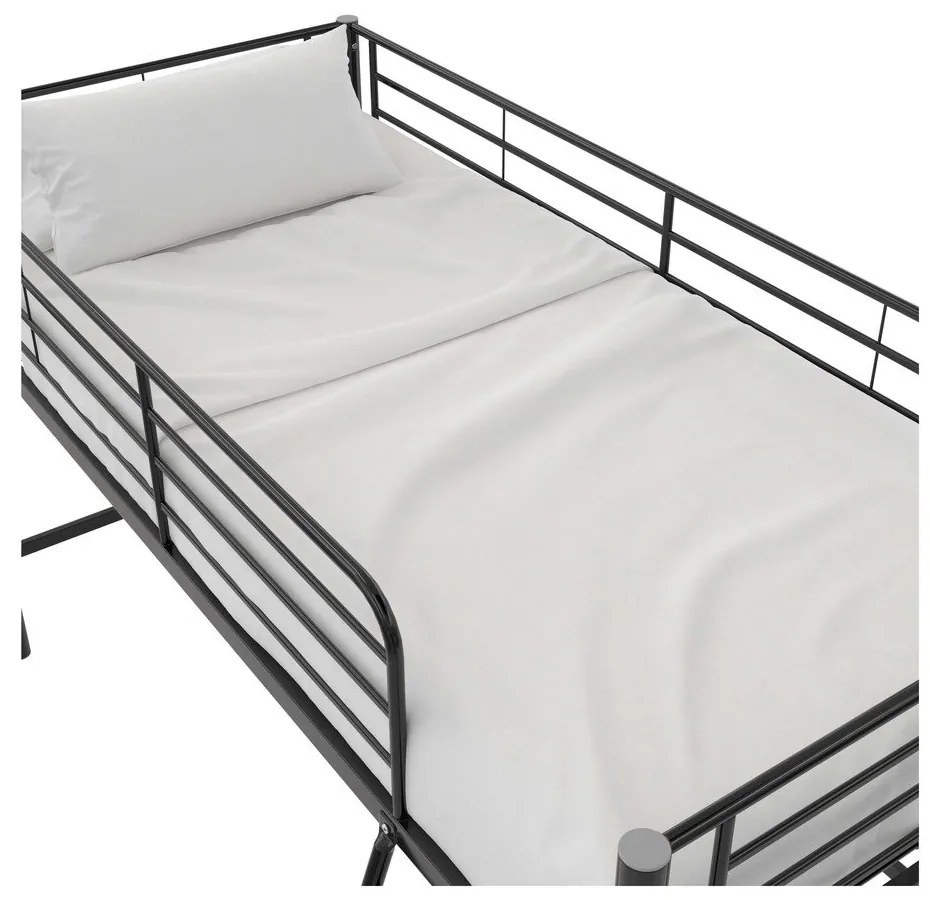 Pat pentru copii negru înalt 90x200 cm Jodie – Støraa