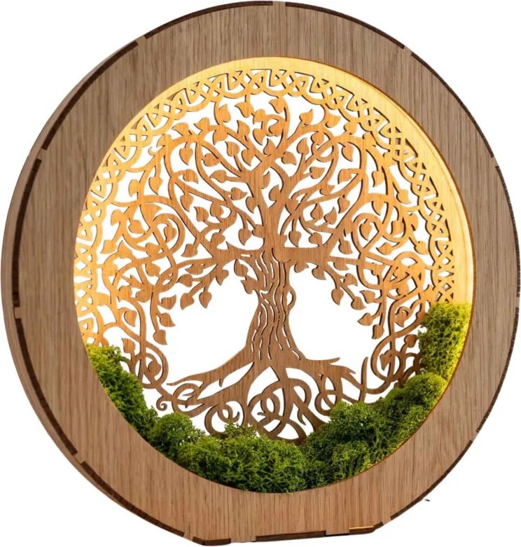SENTOP | Lampă de masă Arborele Vieții cu mușchi | ZIVENA
