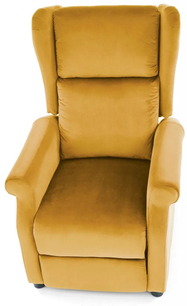 Fotoliu recliner Agustin 2 velvet mustariu H107 cm