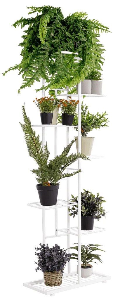 Suport pentru flori Bamir 2, alb, 43 x 22 x 126 cm