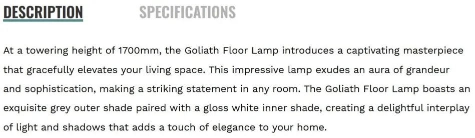 Lampadar/Lampa de podea cu brat articulat Goliath