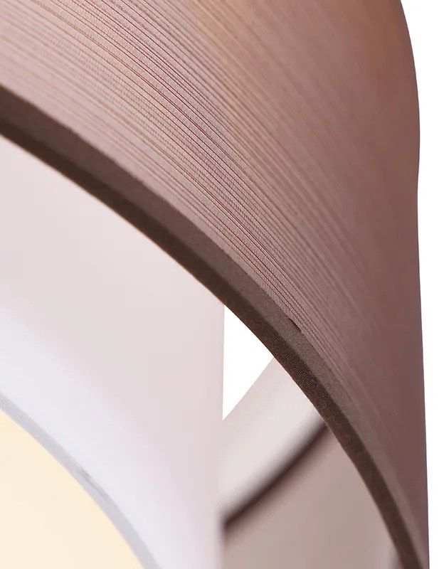 Plafoniera moderna maro cu alb 50 cm 3 lumini - Drum Duo