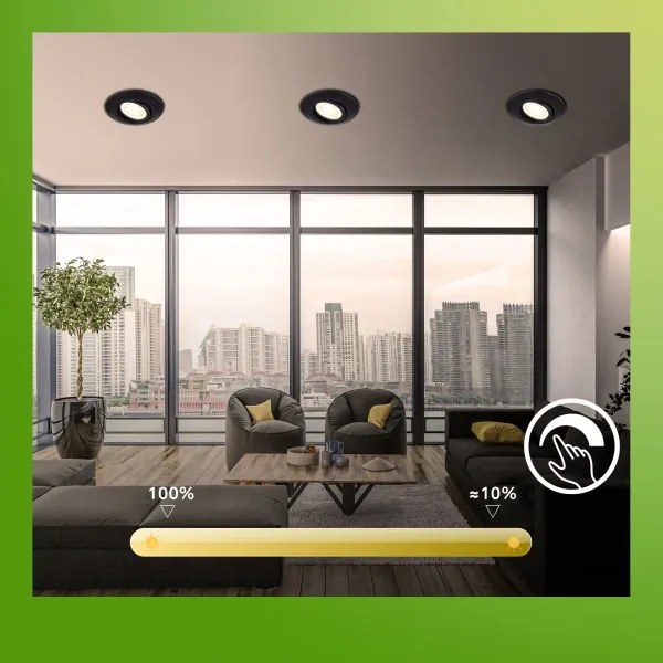 Briloner 7587035 - Set 3x LED plafonieră pentru baie KLIRA 1x LED/4,9W/230V IP23 negru