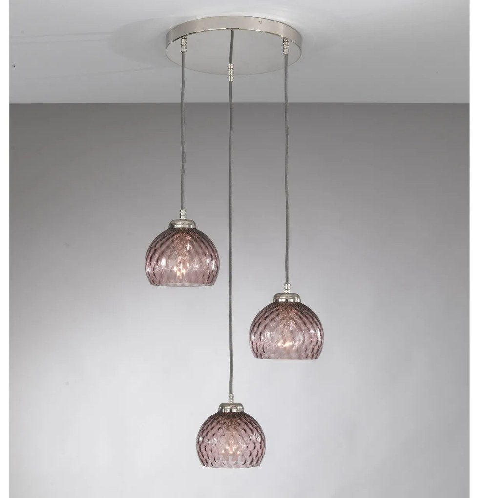 Lustra moderna cu 3 pendule design italian 10006 Amethyst