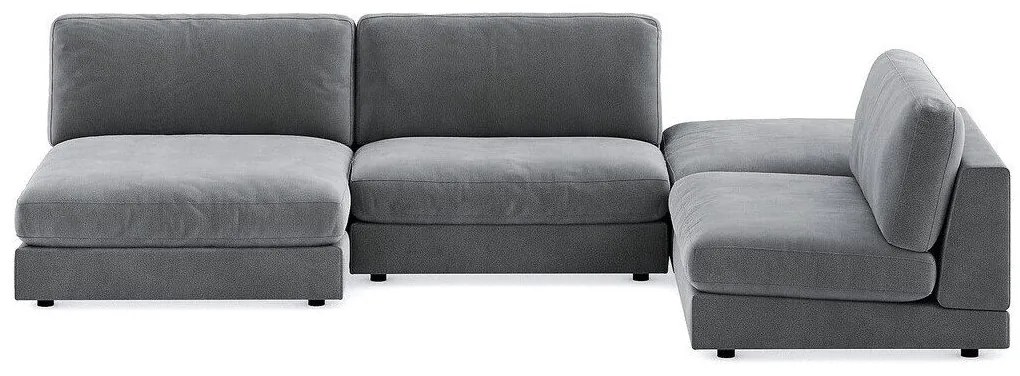 Colțar modular Seattle L108350x230x87cm, Picioare: Plastic