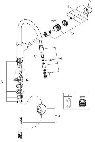 GROHE 32663003 - Baterie pentru chiuvetă CONCETTO 360 mm crom lucios