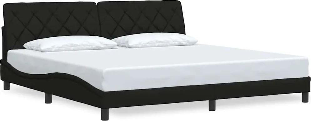 vidaXL Cadru de pat fără saltea, negru, 200x200 cm, textil