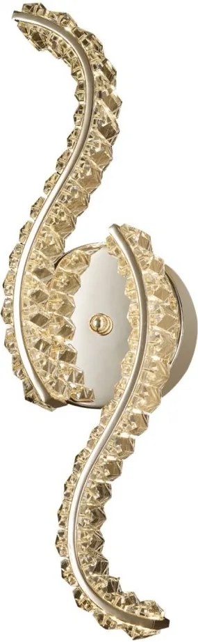 Aplica de perete metal auriu si cristale sticla VALIRA