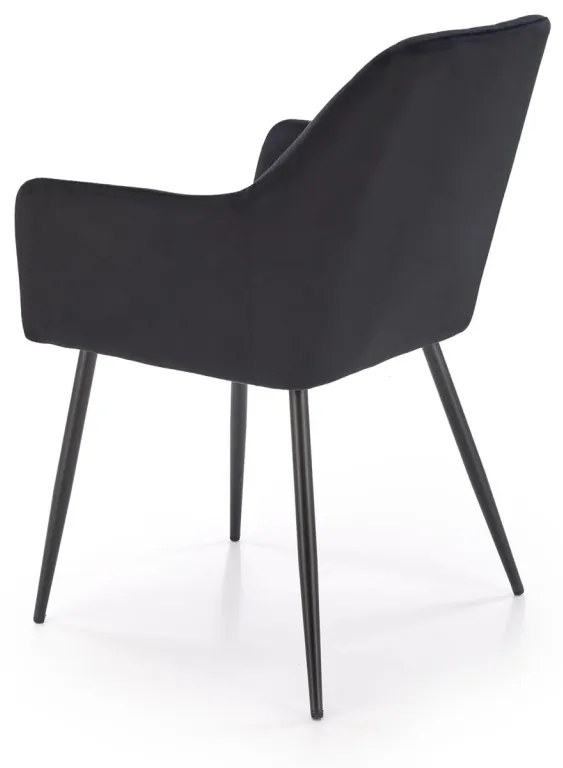 Scaun K558 velvet negru