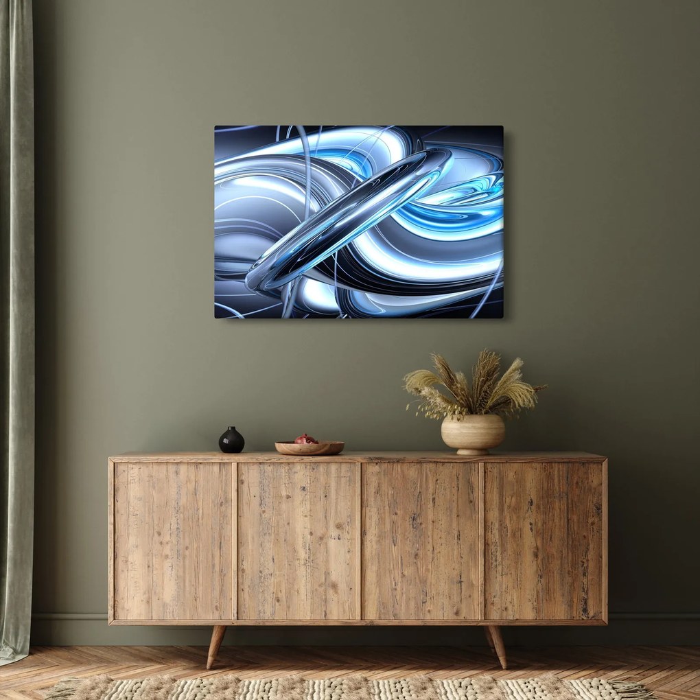 Tabloul cu abstracție albastră (90x60 cm)
