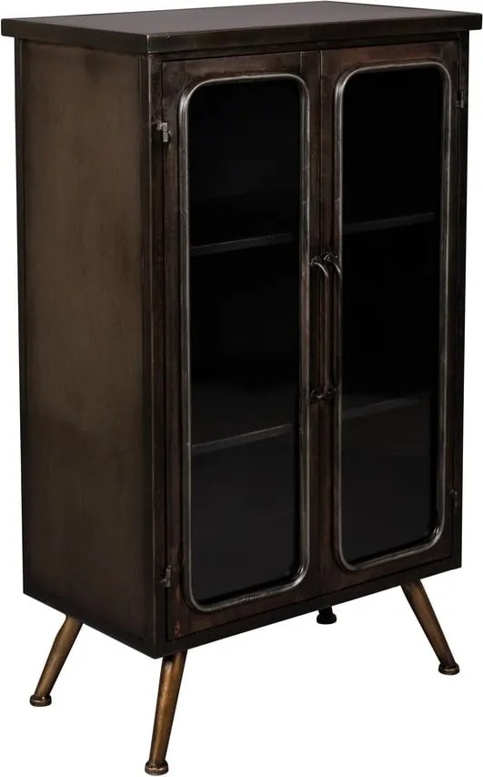 Vitrină neagră din metal 60x100x35 cm Denza – Dutchbone