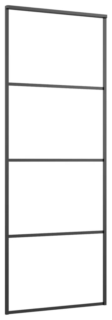 Usa glisanta cu set feronerie, 76x205 cm, sticla ESG aluminiu 1, 76 x 205 cm, 3 bare orizontale