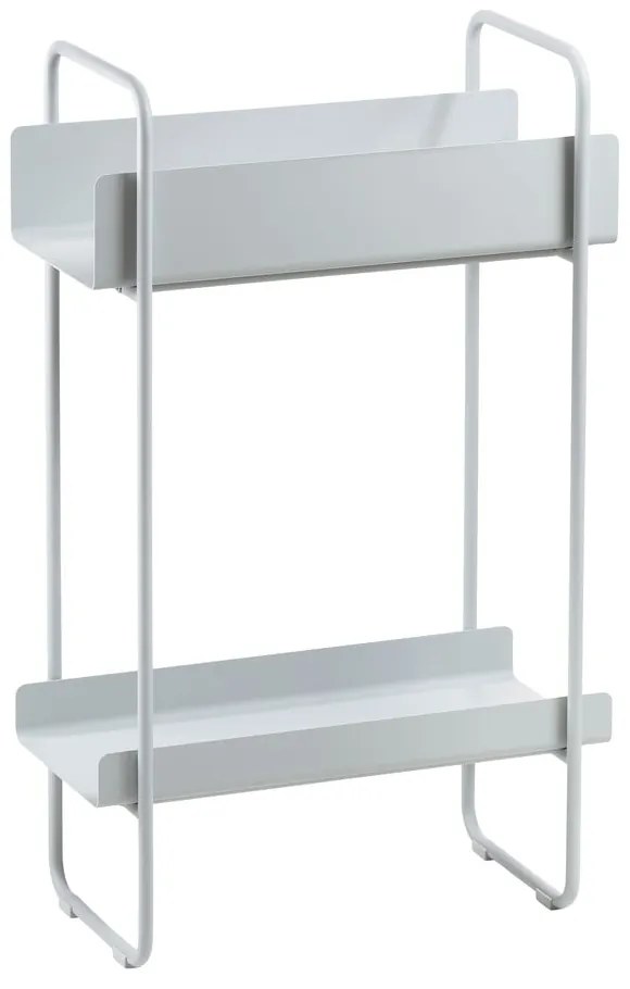 Masă consolă gri deschis din metal 24x48 cm A-Console – Zone