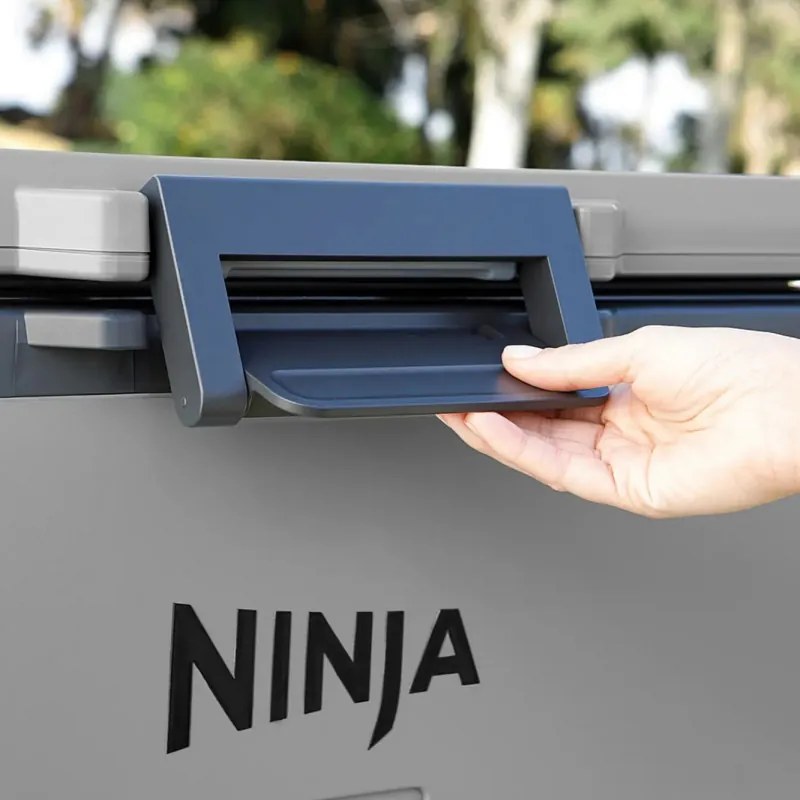 Lada frigorifica Ninja FrostVault FB151EUGY, 47 l, Pasiva, 80 doze, Pastreaza gheata pana la 6 zile, Compartiment uscat, Gri