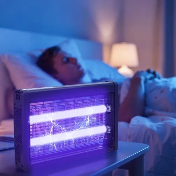 Brilagi - Capcană electrică pentru insecte 2xUV/18W/230V 100 m2 neagră