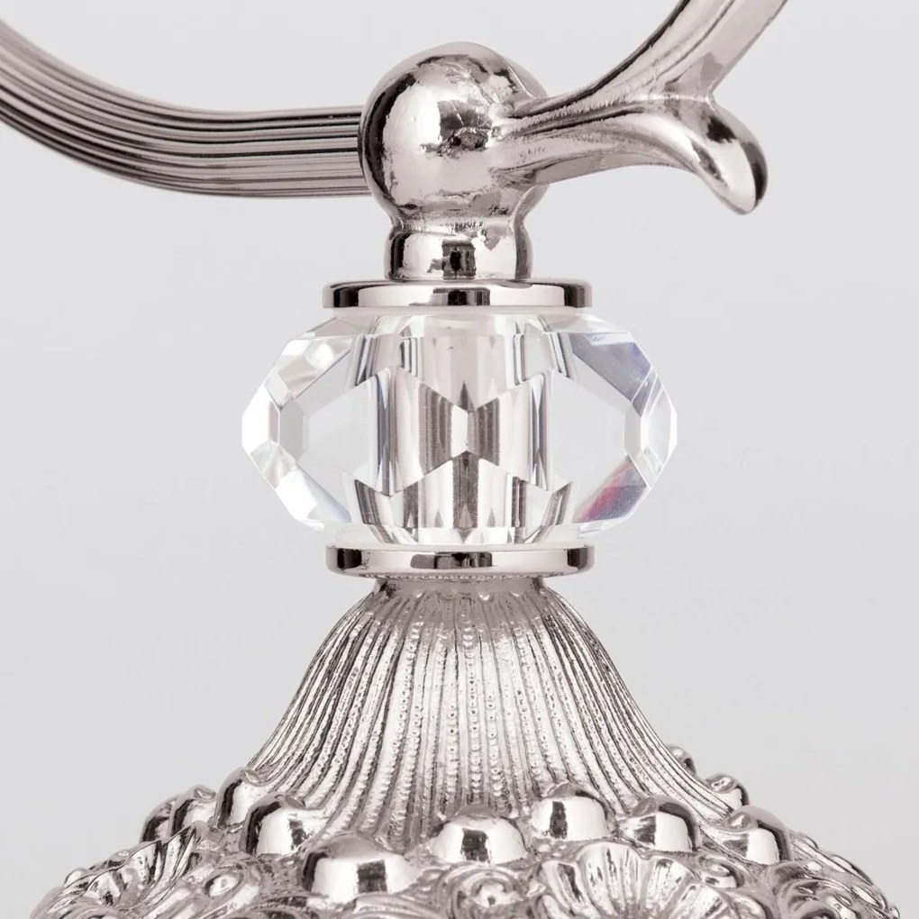 Veioza, Lampa de masa design clasic LA BOHEME, argintiu antic