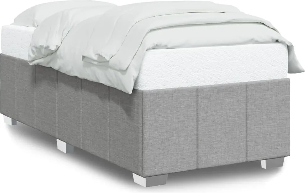 vidaXL Cadru de pat fără saltea, gri deschis, 80x200 cm, textil