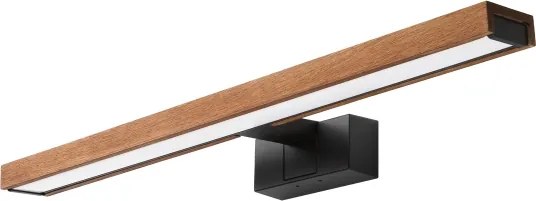 Brilagi-LED Lumină pentru oglindă de baie WOODY MIRROR 3 în 1 LED/12W/230V 60 cm IP44 negru/stejar